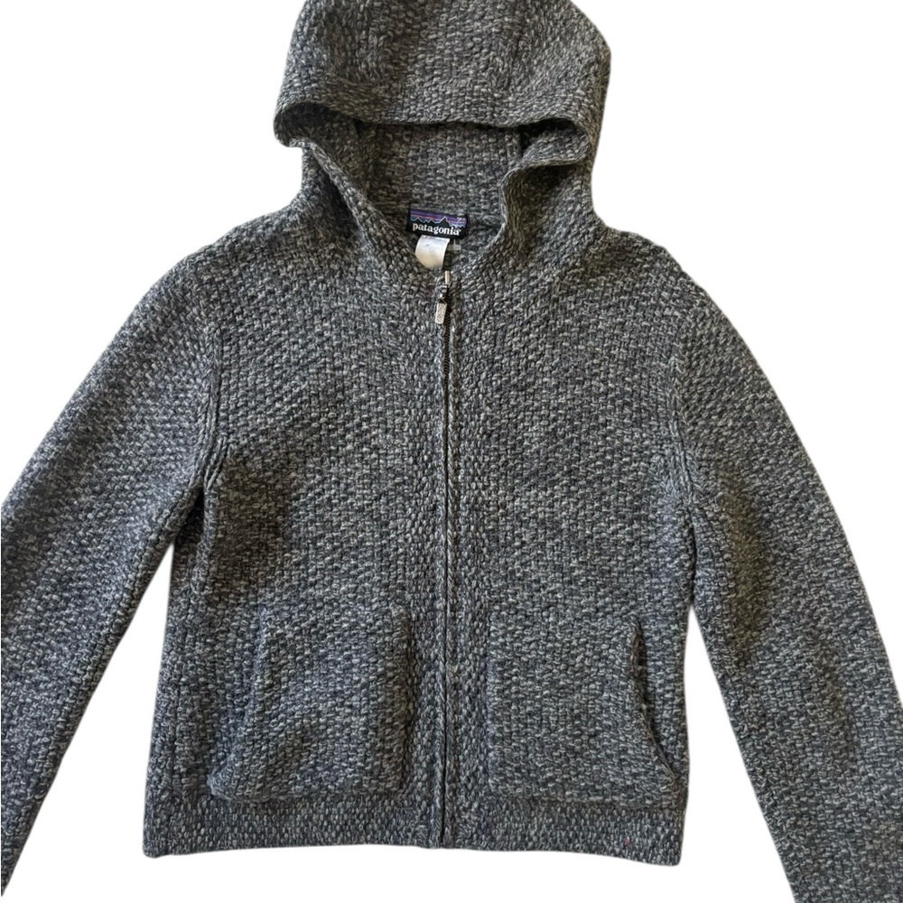 Patagonia Women's Heather Charcoal Zip Hoodie Cardigan - Picture 2 of 9